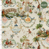 Digitally Printed Fabric with Traditional Chinese Art Objects Pattern